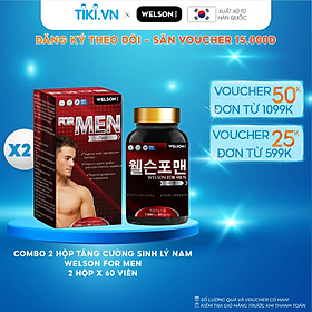 Combo 2 Hộp Tăng Cường Sinh Lý Nam Welson For Men Hộp 2 x 60 viên