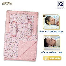 Bộ Nệm Chần Bông Sơ Sinh Khang Home Baby Safety 80x125cm BBS21