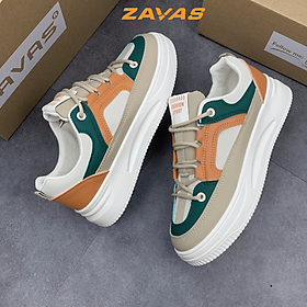 Giày thể thao sneaker nữ ZAVAS cao 4cm công nghệ ép nhiệt bền chắc êm nhẹ bằng da S420