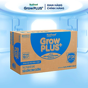 Sữa bột pha sẵn Nutifood Sweden GrowPLUS+ Tiêu Hóa (Xanh Nhạt) 1+ - Tiêu hóa khỏe, tăng cân (48 hộp x 180ml)
