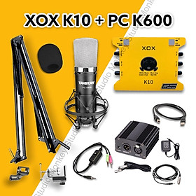 Bộ Mic Hát Livestream Soundcard XOX K10 2020 & Mic TAKSTAR PC K600 Chất