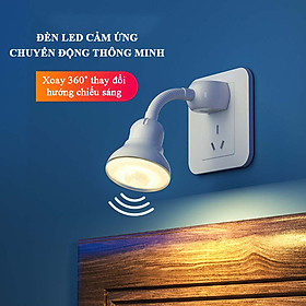 Mua Đèn led cảm ứng chuyển động Veneian 220V/5W  tự sáng khi phát hiện chuyển động  ánh sáng vàng ấm  hỗ trợ xoay 360 độ  có thể thay đổi hướng sáng