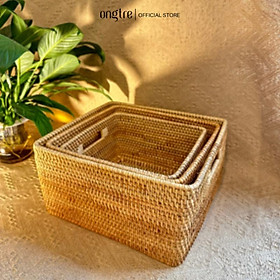 Mua Giỏ Mây Guột ONGTRE Hình Vuông Đựng Đồ Đa Năng  Vật Dụng Trong Nhà Tiện Lợi