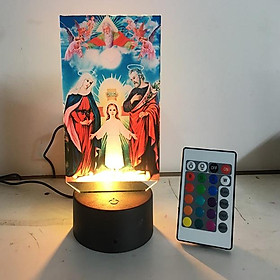 Mua Led 3D tranh công giáo  led 7 màu hình chúa  đức mẹ maria  chúa giê su  thánh gia nhiều mẫu