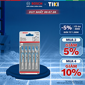 Lưỡi Cưa Lọng T 118 A - Sắt Bosch (Bộ 5 Lưỡi)
