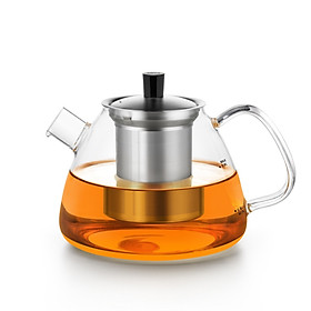 Ấm trà thủy tinh, bình lọc trà thủy tinh lõi Inox S051 900ml
