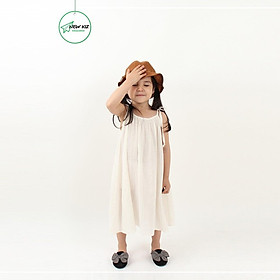 Đầm Bé Gái Hai Dây Cotton Thô - Nhập Khẩu Hàn Quốc
