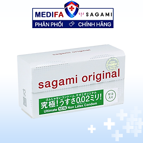 Bao Cao Su Sagami Original 0.02 Hộp 12 Gói