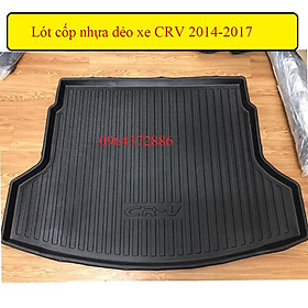 Lót cốp xe Honda CRV 2014-2017 nhựa dẻo, không mùi, không thấm nước