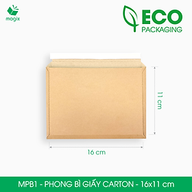 MPB1 - 16x11 cm - 60 phong bì carton đóng hàng - Bìa gói hàng, bìa cứng, bì thư | Magix Packaging