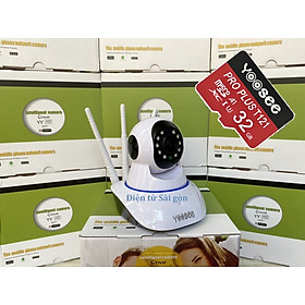 Mua Camera IP WIFI trong nhà YooSee 2.0 ( 3 anten  11 led HD) + Thẻ nhớ 32G -  Hàng Nhấp Khẩu