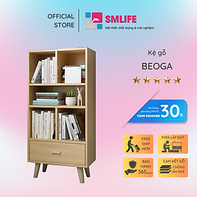 Mua Giá sách bằng gỗ kết cấu chắc chắn SMLIFE Beoga