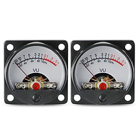 2*500μA Panel VU Meters Double Volume Unit Level Meter Indicator with Back Light Plastic Shell 650Ohm Internal DC