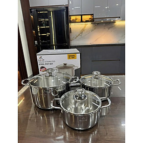 Bộ nồi Inox KAILER KL-566 hàng chính hãng