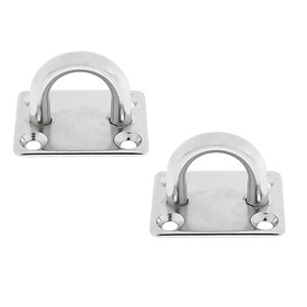 2Pc Square Pad Eye Plates Stainless Steel 8mm Shade Sail Marine Boat Fitting