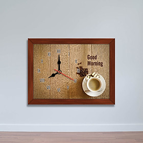 Tranh đồng hồ để bàn “cà phê sáng” | Đồng hồ để bàn   WC059