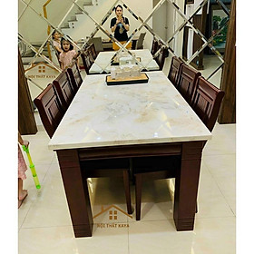Mua Bàn Ăn Mặt Đá 6 Ghế Nhập Khẩu BAK 200