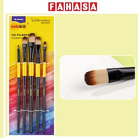 Bộ 5 Cọ Vẽ Màu Nước Đầu Filbert - Colokit BRW-C005