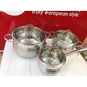 Mua Bộ Nồi 3 Chiếc Inox 304 5 Lớp Đáy Từ ELMICH El0124 Size16/20/24cm