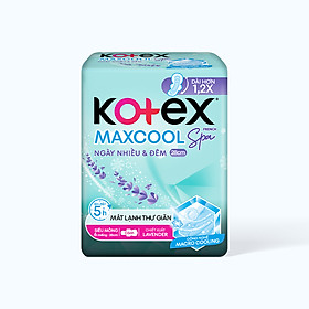 Băng vệ sinh Kotex Max Cool BVS cho ngày và đêm (Gói 6 miếng x 28cm)