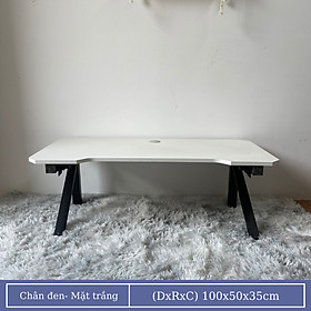 Mua Bàn học thiết kế mặt gaming màu trắng kích thước 1m& 1m2 tiện dụng  Bàn chân K bệt gấp gọn chân sắt sơn tĩnh điện chắc chắn