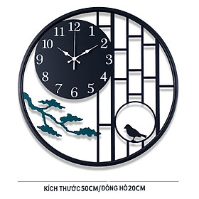 Mua Đồng hồ gỗ treo tường chất liệu gỗ máy kim trôi thiết kế in theo yêu cầu decor trang trí nhà và quán cafe