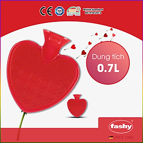 Túi chườm Fashy Germany hình trái tim màu đỏ trong suốt 100% nhập khẩu từ