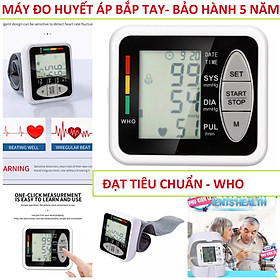 Máy đo huyết áp nhịp tim cổ tay điện tử màn hình led mẫu mới đo tex nhanh đạt Tiêu chuẩn WHO