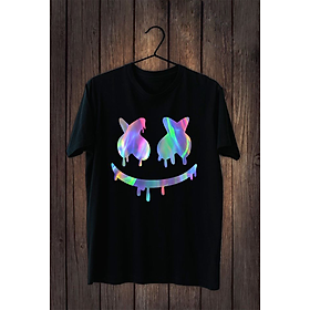 Áo Thun Nữ Phản Quang 7 Màu In Marshmello, Áo Uninsex, Size rộng,  Size lớn, Size Nhỏ, Tay ngắn, Cổ Tròn, Áo nữ size lớn, Có Áo Thun Size 2XL, 3XL, 4XL, XXL, XXXL, XXXXL