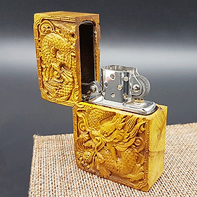 Mua Vỏ Hột Quẹt Bật Lửa Xăng Đá Gỗ Chief CF1049 Thiết Kế Đẹp Độc Lạ - Dùng xăng bấc đá cao cấp