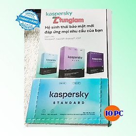 Mua  Phân phối  Key Kaspersky Standard 10 U  1 năm - Hàng chính hãng