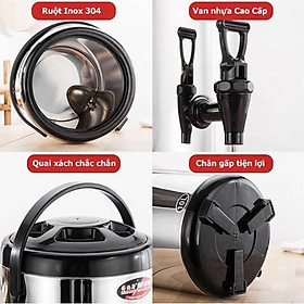 Mua Bình ủ trà giữ nhiệt 6L 8L 10L 12L  Bình nước giữ nhiệt inox 304 có vòi chuyên dụng pha trà cao cấp loại 1 xịn