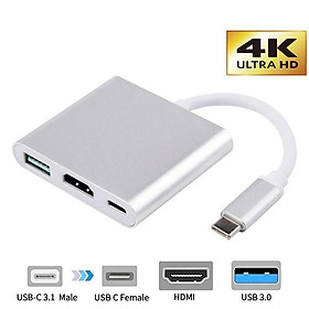 Universal USB Type-C to   VGA Charging HUB Adapter Converter for Laptop