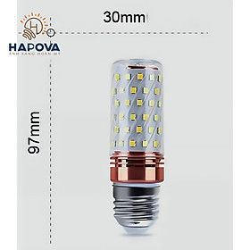 Bóng đèn led 3 Chế độ màu Trắng, Vàng, Trung tính 12W Đui E27, E14 HAPOVA MONA 3612