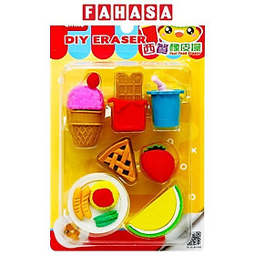 Vỉ Gôm Tẩy Fast Food DIY - Qihao QH-8723 - Mẫu 2