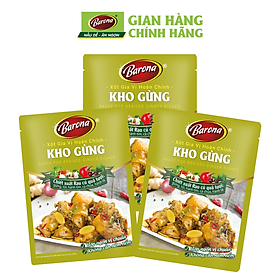 Combo 3 gói Xốt gia vị hoàn chỉnh Barona - Kho gừng 80gr