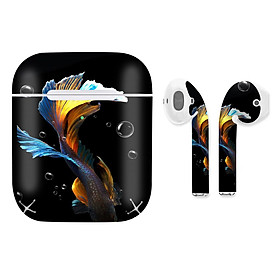 Mua Miếng dán skin chống bẩn cho tai nghe AirPods in hình Cá chọi betta - bet004 (bản không dây 1 và 2