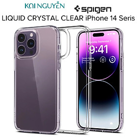 Ốp Lưng Spigen LIQUID CRYSTAL CLEAR Dành Cho iPhone 14 ProMax / 14 Pro / 14 Plus / 14 - Hàng Chính Hãng