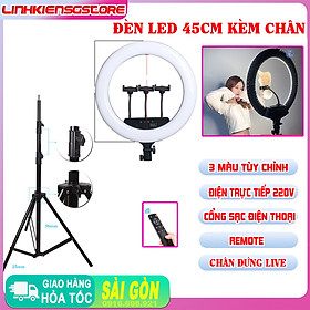 Mua Đèn live size 45cm KÈM CHÂN livestream makeup trang điểm siêu lớn siêu sáng LIVE