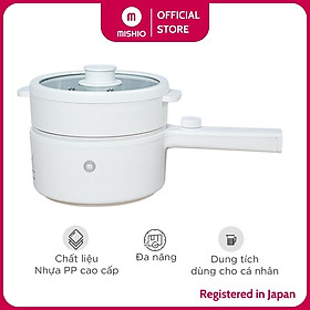 Nồi Nấu Đa Năng kèm xửng hấp Mishio MK271new 1,5L 600W- Hàng chính hãng