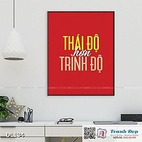 Mua Tranh động lực trang trí văn phòng làm việc - Thái độ hơn trình độ -v3 - DL134