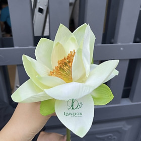 Mua Hoa sen giả - Bông sen quan âm - dài 75cm - Cây giả  hoa lụa trang trí nhà cửa