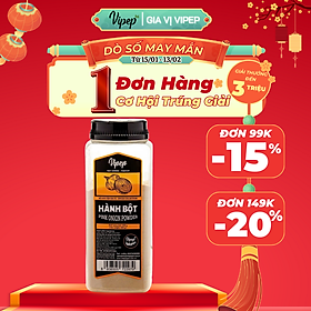 Hành Bột Tự Nhiên Vipep Hũ Nhựa 500g
