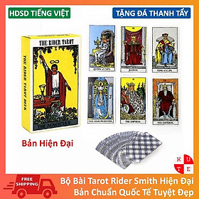 Hình ảnh Bài Tarot Rider Smith Waite 78 Lá Cán Màng Giấy Dày Dặn Link Hướng Dẫn Tiếng Việt Và Đá Thanh Tẩy