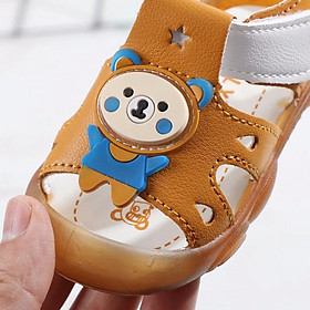 SANDAL tập đi -dép cho bé trai bé gái tập đi hình gấu dễ thương đế mềm chống trơn trượt 2006