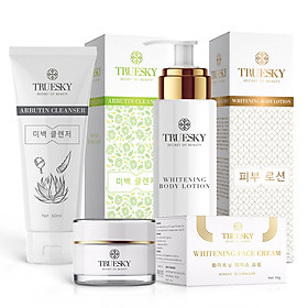 Bộ dưỡng trắng VIP04 gồm 1 sữa rửa mặt trắng da 60ml & 1 kem dưỡng trắng da mặt 10g & 1 kem dưỡng trắng toàn thân 100ml