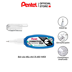 Bút xóa đầu kim Pentel ZL102 Extra Fine Point Correction Pen | Dễ Sử Dụng | An Toàn Không Độc Hại