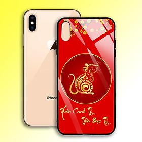 Ốp Lưng Họa Tiết Màu Vàng Ánh Kim cho điện thoại Iphone XS Max - 03007 7980 MOUSE02 - Chuột Vàng - Hàng Chính Hãng
