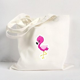 Túi Vải Đeo Vai Tote Bag In Hình Baby-Flamingo-Png-Photos