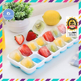 Mua Khay làm đá  khay đá silicon 14 ô có nắp đậy - Luxy Houseware